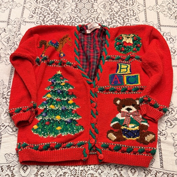 Marisa Christina Sweaters - Vintage Marisa Christmas Classics Cardigan 1993